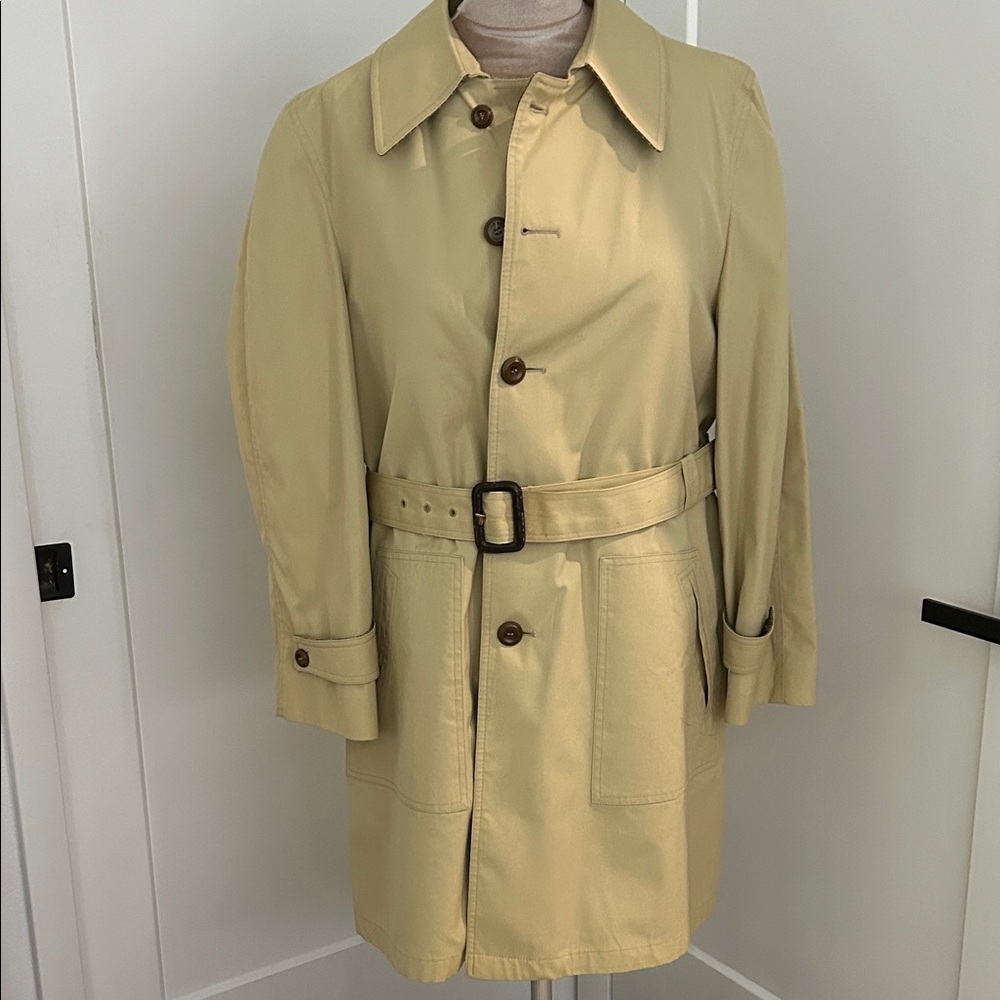 Christian Dior Vintage 80βs Tan Trench Coat w/ Wool Interior |Size 42R